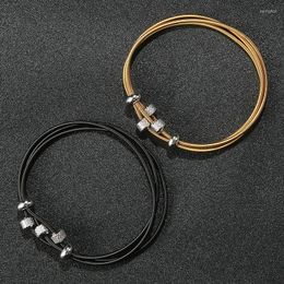Bangle Jewellery Cut Spherical Steel Ball Charm Metal Elastic Ring Combination Waterproof Stainless Spring BraceletBangle BangleBangle Kent22