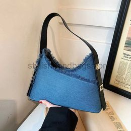 Shoulder Bags Handbags Luxury Designer Jeans Bag Vintage Denim Soulder Bag Women's 2023 Trend Bag Suspender Canvas Bag Womenstylishhandbagsstore