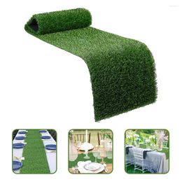 Decorative Flowers Turf Table Runner Multifunction Simple Decoration For Gift