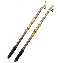 Boat Fishing Rods Professional 2 1M 3 6M Carbon Fibre Telescopic Rod Portable Spinning Pole Travel Sea Rock 231102