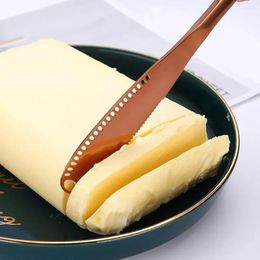 Knives Dessert Cheese Kitchen Stainless Knife Multifunction Cutlery Butter Bread Tool Hole Jam Tableware Steel With Toast