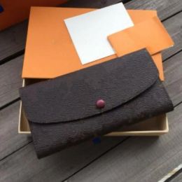 Designer Woman Wallet Purse Original Box with Date Code card holder damier checked flower Serial number ladies handbag 01