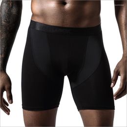 Underpants Ice Mesh Mens Long Cock Boxers Underwear Sports Man Running Lengthening Wear Resistant Leg Modal Flat Pants