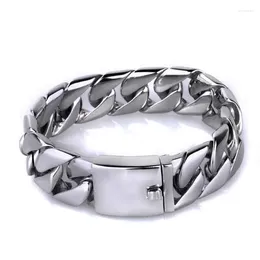 Link Bracelets 20mm Stainless Steel Mens Oversize Heavy Curb Cuban Chain Rapper Exaggerated Hip Hop Men Bangle Miami Jewellery