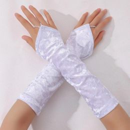 Knee Pads Fashion Fingerless Gloves Arm Warmers Soft Cosplay Casual Women's Sleeve