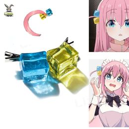 Anime Bocchi the Rock Gotou Hitori Cosplay Clip Rope Yellow Blue Square Coaplay Hair Accessories Prop cosplay