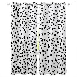 Curtain Black Spots White Background Curtains For Bedroom Living Room Modern Kitchen Windows Home Decoration Drapes