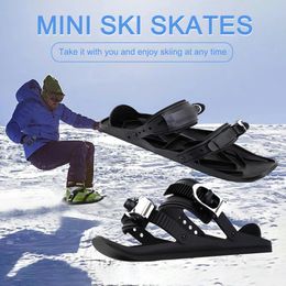 Mountaineering Crampons Mini Short Ski Skates Snowboard Boots Skiboards Adjuatable Mini Skating Ski Shoes for Winter Outdoor Sports 231102