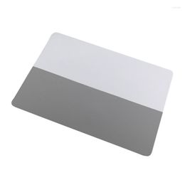 Table Mats Square Silicone Placemat Two-Color Non-slip Mat Heat Insulation White Grey For Dining Waterproof SW