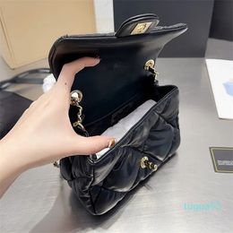 Designer Women Crossbody Bag Lambskin Soft Cloud Leather Mini Flap Handbag Lady Cross Body Weave Chain Shoulder Bags