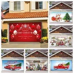 Tapestries 15.7x6.9Ft Christmas Banner Garage Door Decorations Christmas Backdrop Decoration Winter Large Door Cover Decoration Indoor 231102