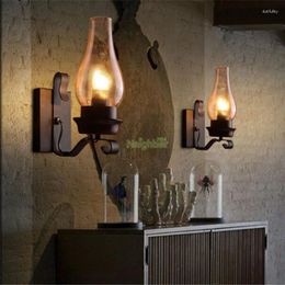 Wall Lamps Antique Lantern Retro Lamp Light Sconce Bracket For Living Bedroom Dining Room Cafe Bar Restaurant Bedside