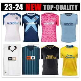 Qqq8 23 24 Tenerife Soccer Jerseys Elady Shashoua Mellot Michel Mollejo Ruben Football Shirts Enric Gallego Mo Dauda Kluivert S.castillejo