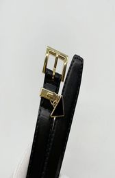 2022 Famous brand triangle women039s small belt black pin buckle belt top quality designer new leather waistband for woman girl1275020