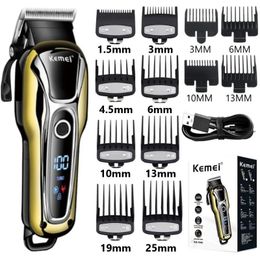 Hair Trimmer KM-1990 Clipper Electric Hair Trimmer for men Electric shaver professional Men's Hair cutting machine Wireless barber trimme 231101