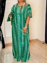Ethnic Clothing Satin African Clothes Ladies Dashiki Africa Dress Women Loose Robe Abaya Dubai Arabic Diamond Party Kaftans Maxi