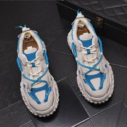 Fashion Casual Sports Shoes Men Breathable Mesh Sneakers Men Flat Shoes Height Increasing Shoes Chaussure Homme D2H9