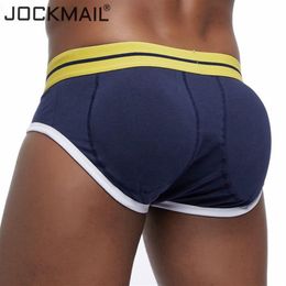 Jockmail Sexy Men's Butt And Front Enhancing Padded Hip Briefs Underwear Breathable Enhancement Gay Underwear Penis Push Up M261x