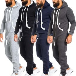 Men One-piece Garment Pyjama Playsuit Zipper Hoodie Male Onesie Camouflage Print Jumpsuit Streetwear Overalls3144
