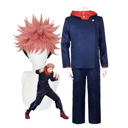 Anime Jujutsu Kaisen Itadori Yuji Top Pants Set School Uniform Cosplay Costumes cosplay