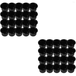 Candle Holders 72 Pcs Cup Inserts DIY Cups Christmas Candlestick Simple Black Metal Decorative Aluminium