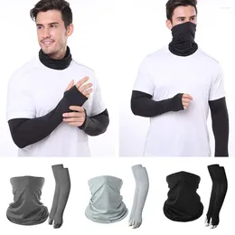 Knee Pads Summer Sun Protection Sleeves Scarf Suit Quick-Drying Breathable Ice Silk Arm Cover Outdoor Cycling Driving Neck