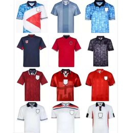 Qqq8 1986 1996 1990 Englands Retro Jerseys Black Out Mash Up Shirt 1982 98 2002 2008 Shearer Soccer Jersey 1989 Gerrard Scholes 1994