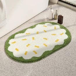 Carpets Tufted Cake Bathroom Mat Soft Oval Area Rug Bathmat Tub Side Floor Absorbent Anti Slip Pad Cartoon Doormat Aesthetic Home Decor