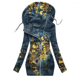 Women's Jackets Casual Stylish Autumn Winter Butterflies Print Women Coat Comfortable Female Slim Fit For Daily