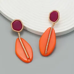 Dangle Earrings Summer Exaggerated Female Fashion Geometric Resin Niche Models Bohemian Style For Women Jewellery Accessory