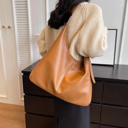 Evening Bags Solid Vegan Leather Casual Tote Shouler Crossbody For Women Handbags Purses 2023 Vintage Ladies Messenger