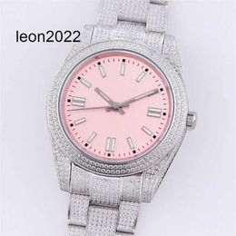 Luxury Watch diamond watch Mens Watch Automatic Mechanical pink Stainless Steel Strap Waterproof Designer 41mm