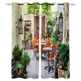 Curtain European Courtyard Window Curtains For Living Room Kitchen Bedroom Modern Treatments Drapes Blinds