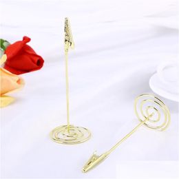 Party Decoration Party Decoration Clips Po Holder Table Holders Stands Number Memo Wire Stand Paper Menu Metal Heart Wedding Sign Pict Dhash
