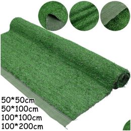 Decorative Flowers Wreaths Decorative Flowers Artificial Grassland Simation Moss Lawn Turf Fake Green Grass Mat Carpet Diy Micro Lan Dhq6L