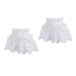 Knee Pads Sweater Sleeves Flared Lace Wrist Cuffs Tulle False