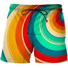 Men's Swimwear New Dazzle Colour 3D Print Men's Beach Shorts Summer Swim Shorts Fashion Personality Men Swimming Trunks Boy Short 2021 YQ231102