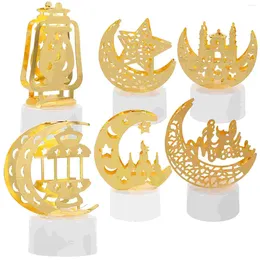 Pcs LED Oil Lamp Moon Gifts Ramadan Decorations Table Home 2023 Plastic Lights Islamic Crafts Ornament