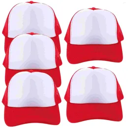 Ball Caps Sublimated Baseball Cap Mesh Hat Blank DIY Outdoor Heat Transfer Hats Sublimation Men Trucker