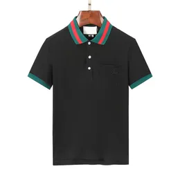 Designer Embroidery Polo Shirts Man Fashion Design Ribbed Sleeves Split Hem Stretch Polos Top Male