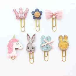 Domikee Cute Kawaii Handmade Metal Office School Index Paper Clips Bookmark Student Memo Stationery