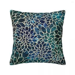 Pillow Case Floral Abstract Vintage Print Sofa Zipper Pillowcase Spring Square Polyester Cover