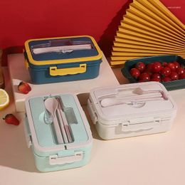 Dinnerware Sets Japanese Style Bento Box Kids Student Container Wheat Straw Material Leak-Proof Square Lunch With Compartment Soup Cup