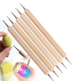 Set of 5PCS Nail Art Dotting Tools Set Ball Embossing Stylus Tracing Tool for Drawing Ball Tip Clay Tools Sculpting Stylus3484056