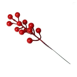 Party Decoration Artificial Berries Branch Realistic Berry Stems For Diy Christmas Decorations Wreaths Table Ornaments Holly