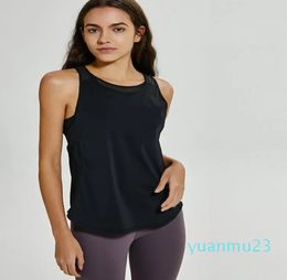 Women Yoga Outfits Vest Quick Dry Tank Crop Gym Breathable Fitness Elastic Tanks Girl Solid Sport Top Tee