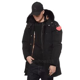 Down jacket designer moose jacket knuckles long style winter Jackets men women windbreaker his-and-hers Down jacket Fashion casual thermal jacket scissors black