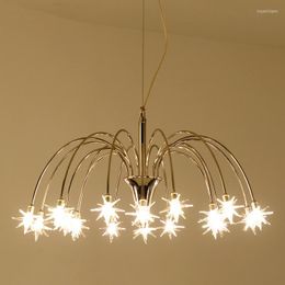 Pendant Lamps Modern Led Meteor Shower Star Light Restaurant Bar Coffee Shop Hanging Kitchen Dining Chandelier