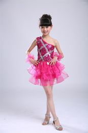 Stage Wear Girl Kids Sequin Leotard Ballet Dress Children Show Dancing Costume Dallerina Dance Jazz Morden Skirt Outfits