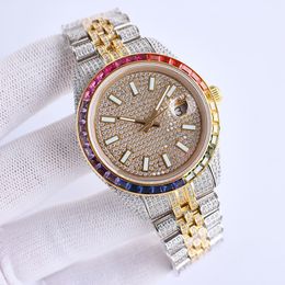 Role Mens zf-factory Automatic Square 2824 Diamond Watch Mechanical Watches Sapphire 41mm With Diamond-studded Steel Bracelet Women Wristwatch Montre de Luxe